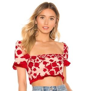 Lovers and Friends Kehlani top in red